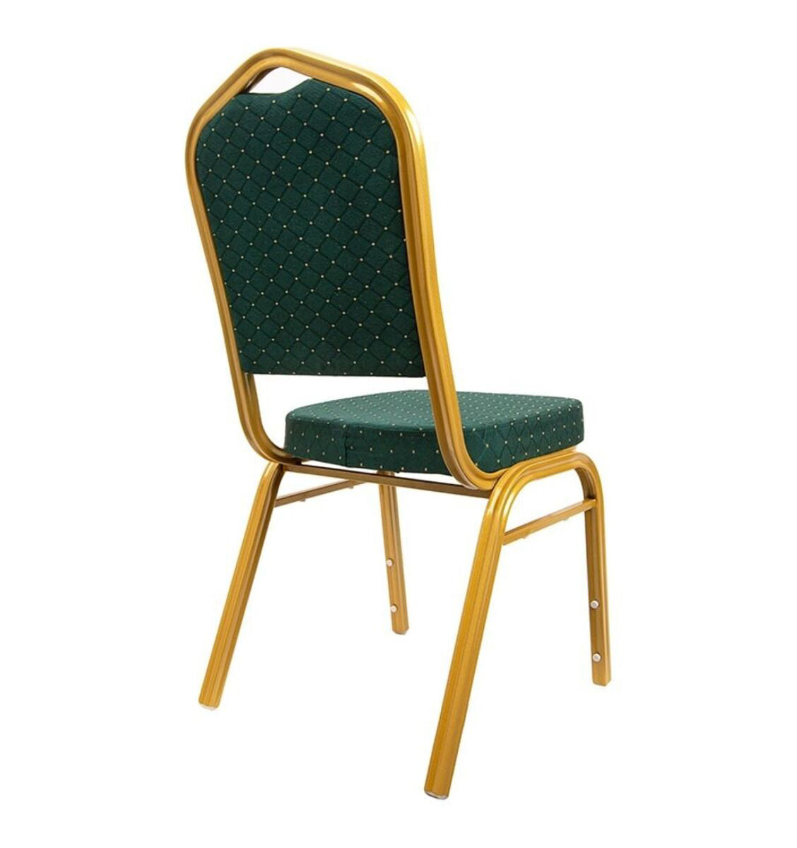 Green Banqueting Chairs Metal Stacking Dining Chairs Chruch Wedding Hall Party Events