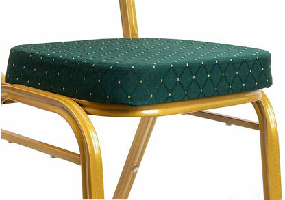 Green Banqueting Chairs Metal Stacking Dining Chairs Chruch Wedding Hall Party Events
