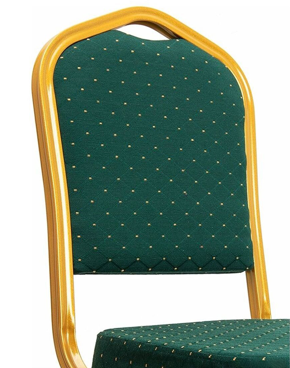 Green Banqueting Chairs Metal Stacking Dining Chairs Chruch Wedding Hall Party Events