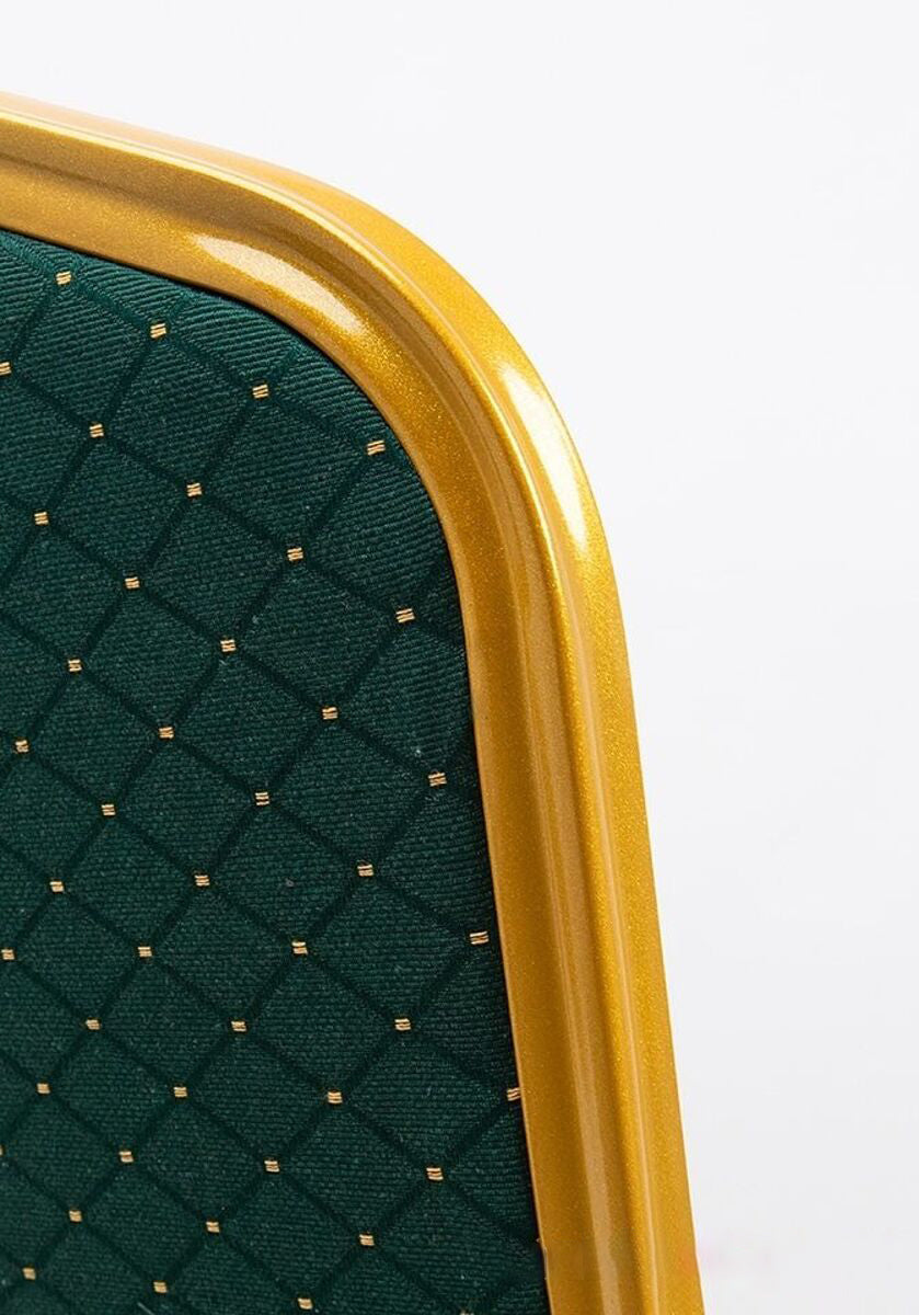 Green Banqueting Chairs Metal Stacking Dining Chairs Chruch Wedding Hall Party Events