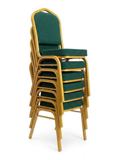 Green Banqueting Chairs Metal Stacking Dining Chairs Chruch Wedding Hall Party Events